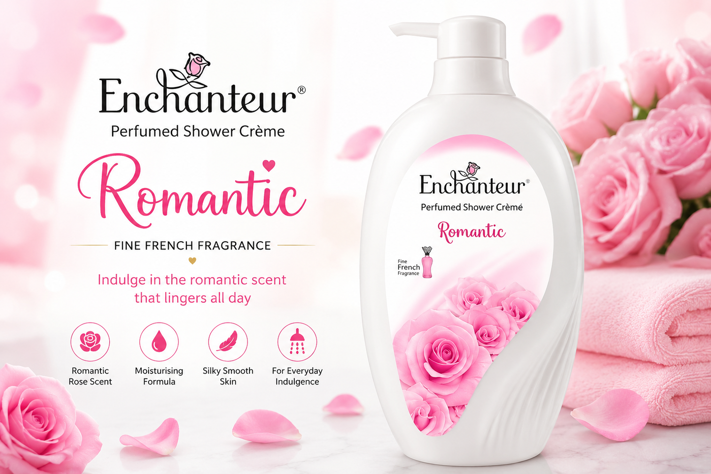 Enchanteur Romantic Perfumed Shower Crème 650ML