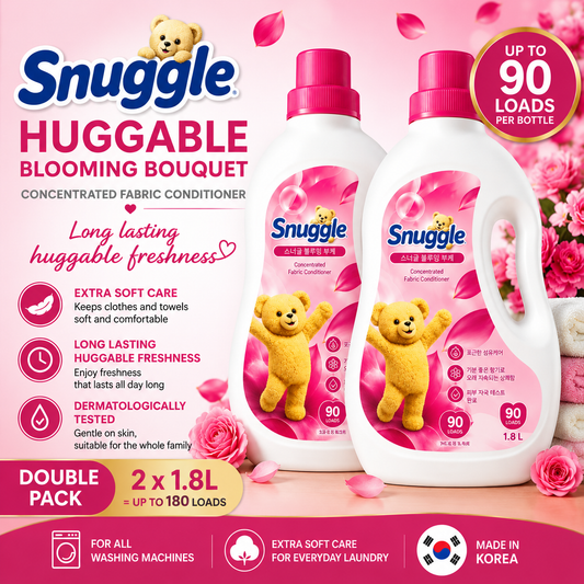 Snuggle Huggable Blooming Bouquet Concentrated Fabric Conditioner 1.8L – 90 Loads