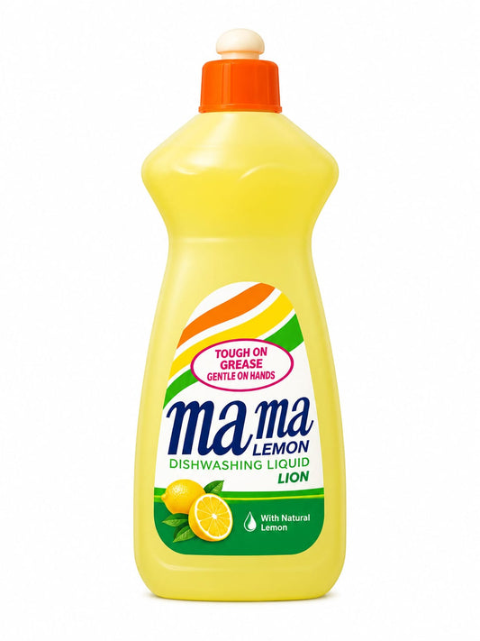 Mama Lemon Dishwashing Liquid 750ml (2 Bottles) – Powerful Grease Removal