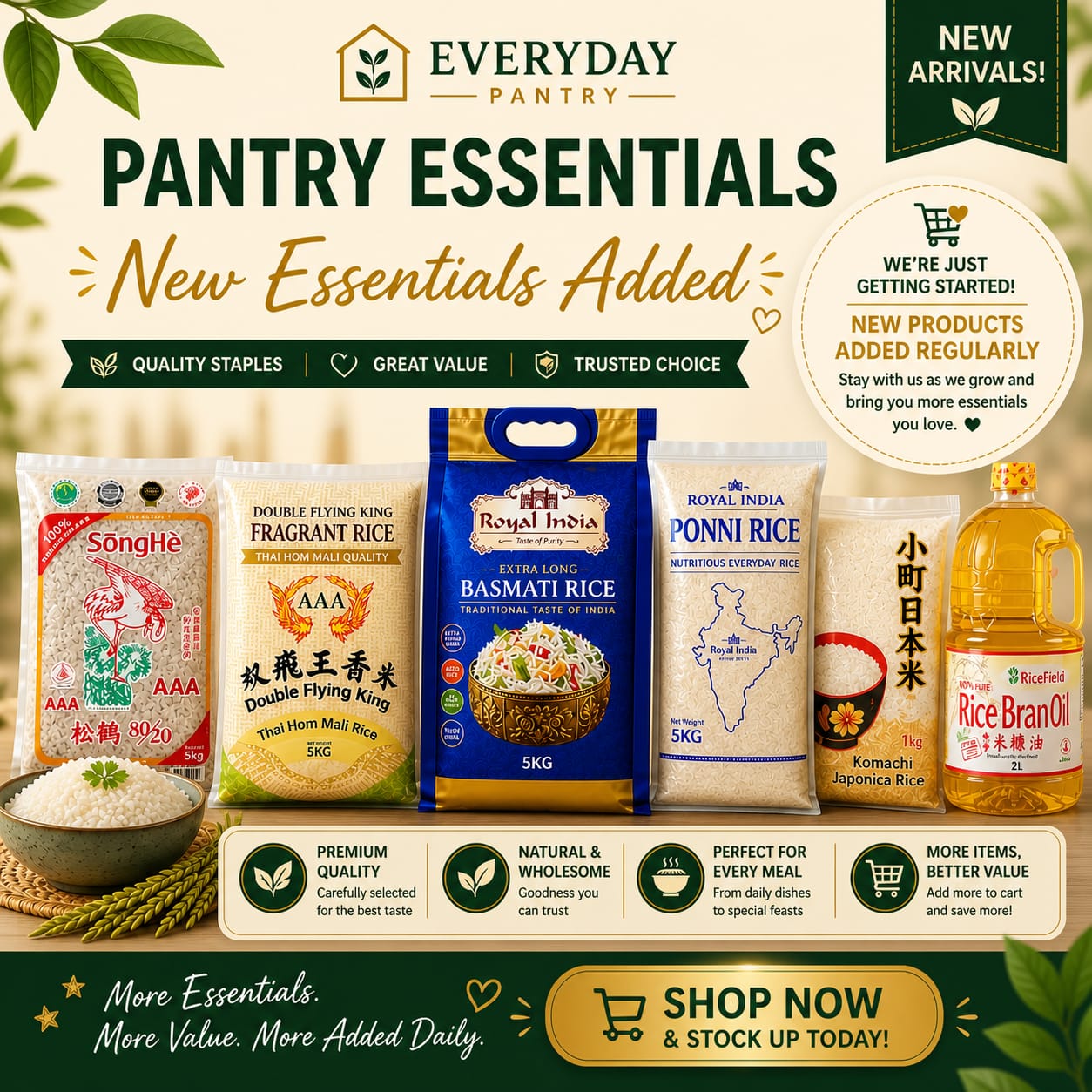 Pantry Essential - Quality Staples for your Kitchen & Family