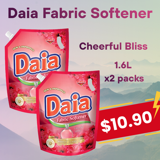 Daia® Fabric Softeners -1.6L (Single & Double Packs)
