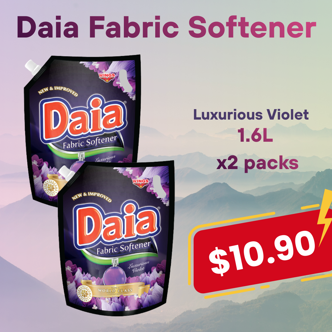 Daia® Fabric Softeners -1.6L (Single & Double Packs)