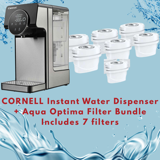 Bundle - CORNELL Instant Water Dispenser + Aqua Optima Filter - Includes 7 filters