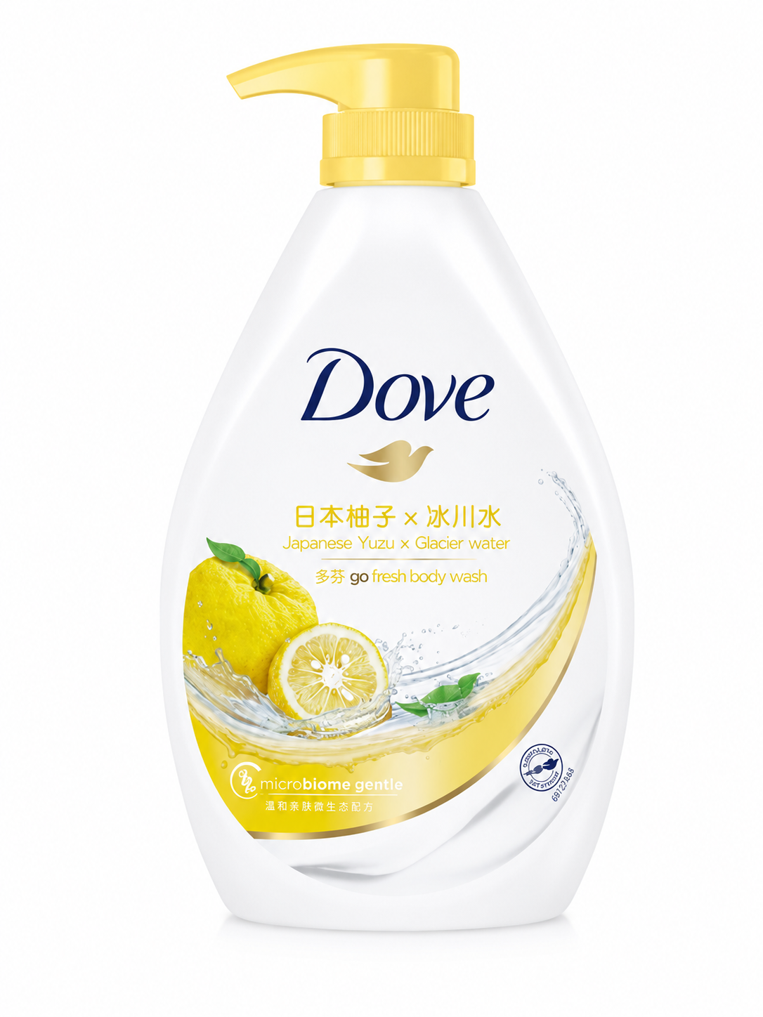 Dove Japanese Yuzu & Glacier Water Go Fresh Body Wash 1L – Single & Double Pack
