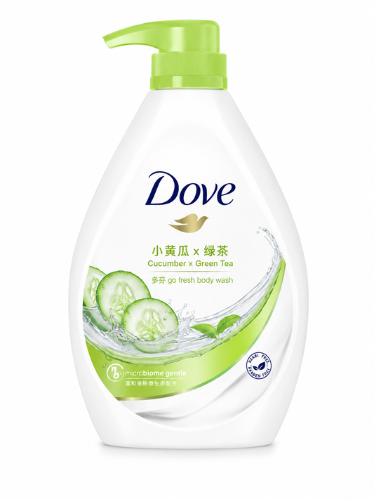 Dove Go Fresh Cucumber & Green Tea Body Wash 1L – Single & Double Pack