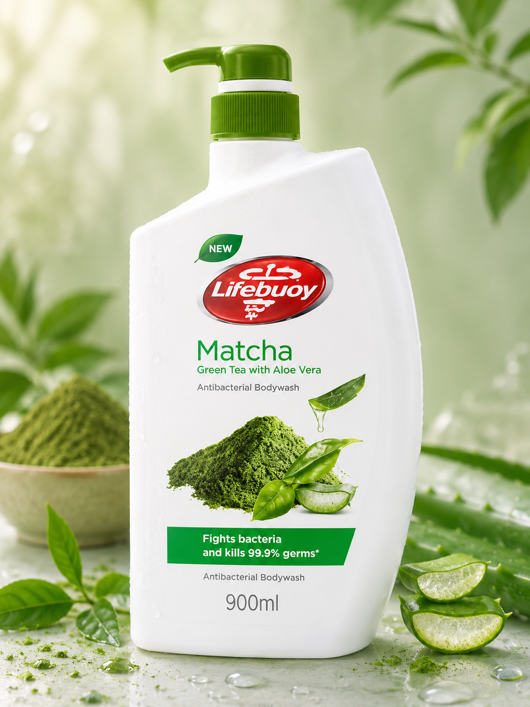 Lifebuoy Matcha Green Tea with Aloe Vera Body Wash 1L – Single & Double Pack