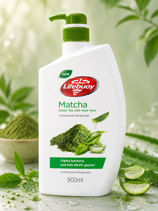 Lifebuoy Matcha Green Tea with Aloe Vera Body Wash 1L – Single & Double Pack