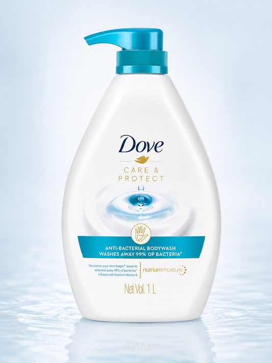 Dove Care & Protect Anti-Bacterial Body Wash 1L – Single & Double Pack