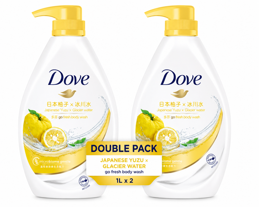 Dove Japanese Yuzu & Glacier Water Go Fresh Body Wash 1L – Single & Double Pack