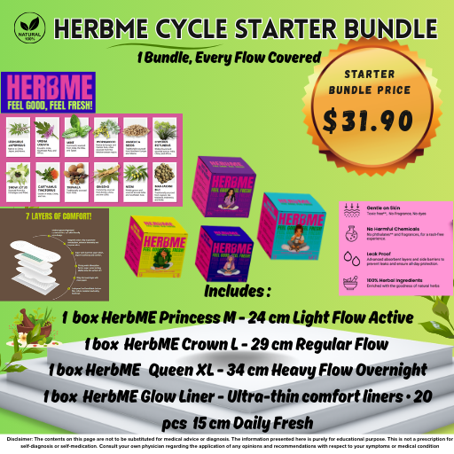 HERBME Herbal Pad Cycle Starter Bundle (4 Box Set)