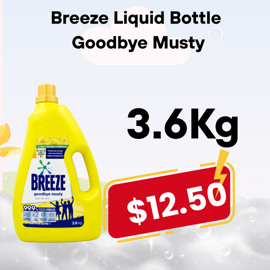 Breeze Liquid Bottle - Goodbye Musty 3.6kg