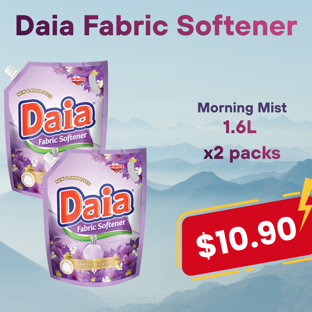 Daia® Fabric Softeners -1.6L (Single & Double Packs)