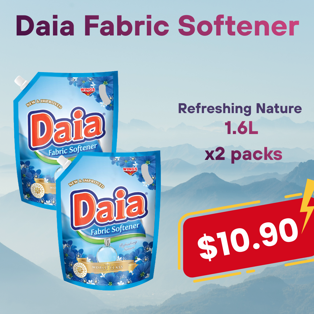 Daia® Fabric Softeners -1.6L (Single & Double Packs)