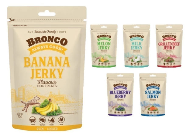 BRONCO Jerky Dog Treats 70g