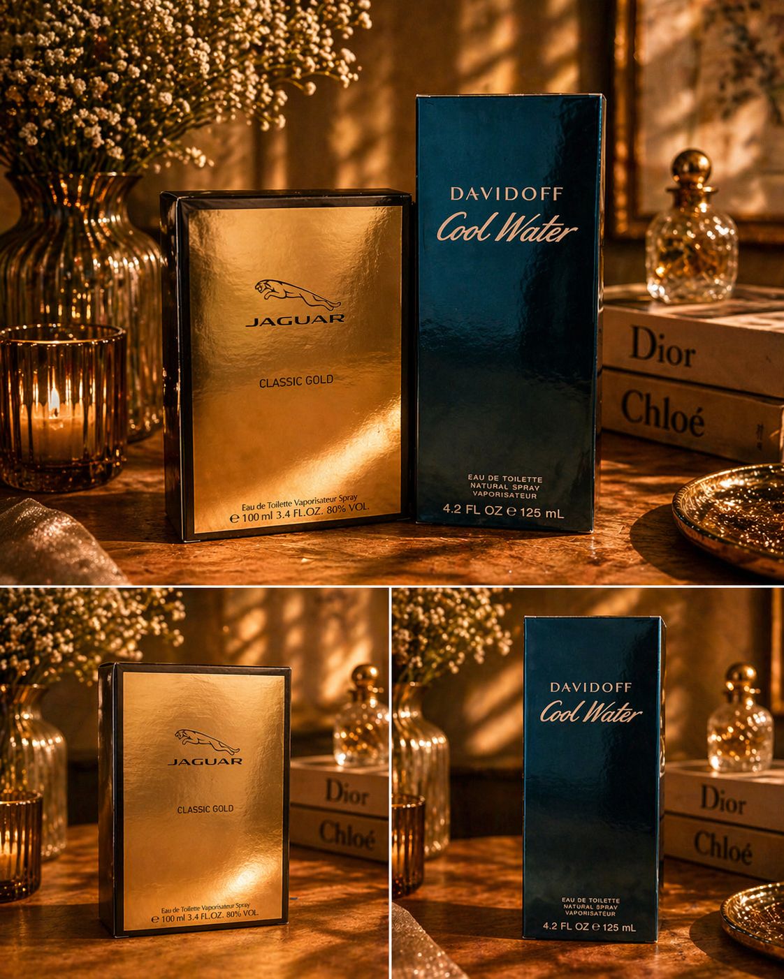 Duo -  Jaguar Classic Gold EDT 100ml + Davidoff Cool Water EDT 125ml