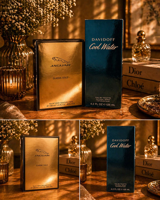 Duo -  Jaguar Classic Gold EDT 100ml + Davidoff Cool Water EDT 125ml