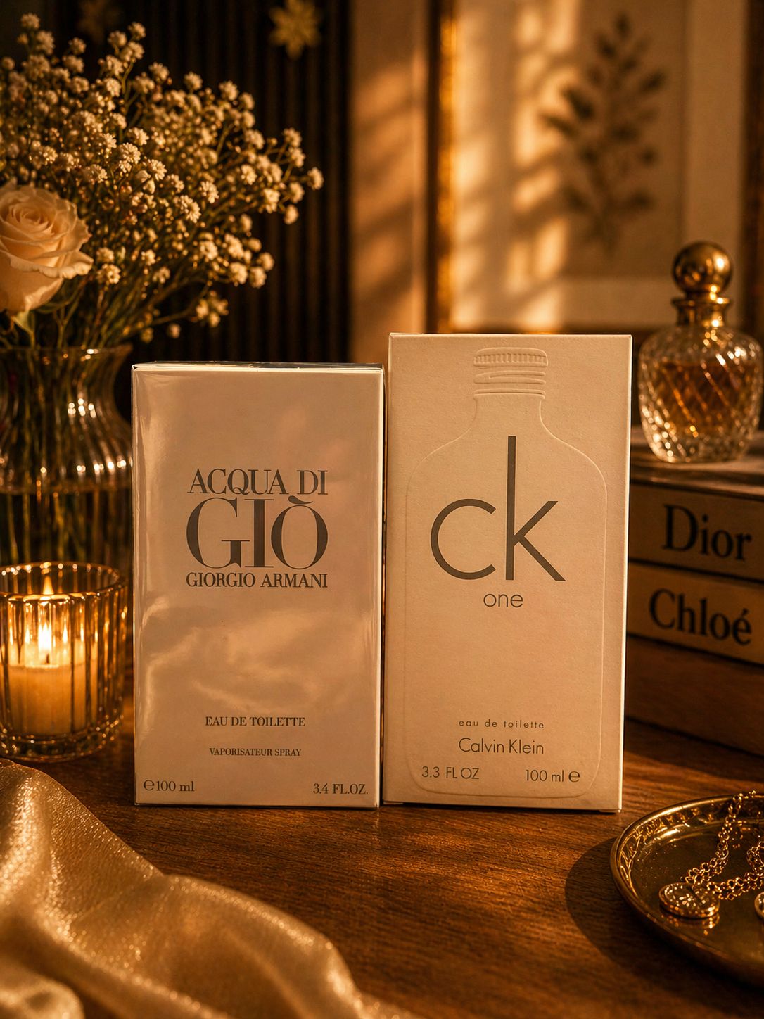 Duo - Giorgio Armani Acqua Di Giò EDT 100ml + Calvin Klein CK One EDT 100ml