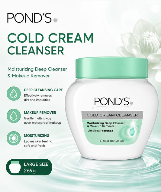 Pond’s Cold Cream Cleanser 269g – Moisturizing Deep Cleanser & Makeup Remover