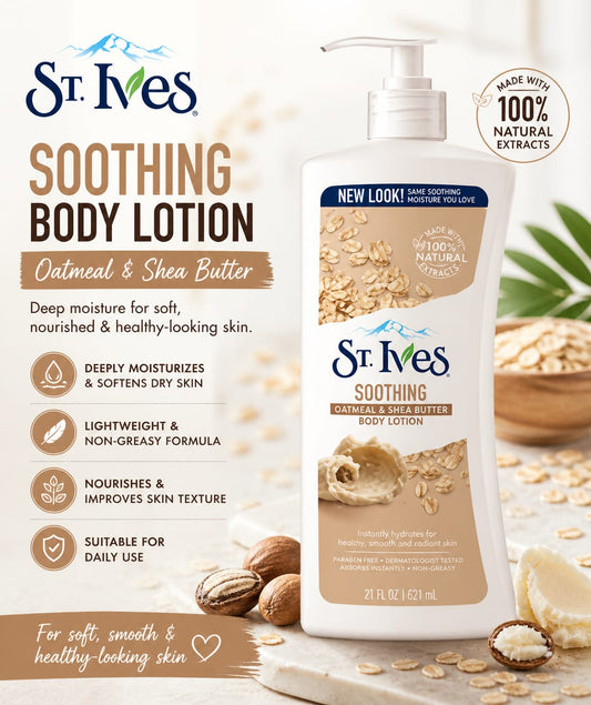 St. Ives Soothing Body Lotion – Oatmeal & Shea Butter 621ml