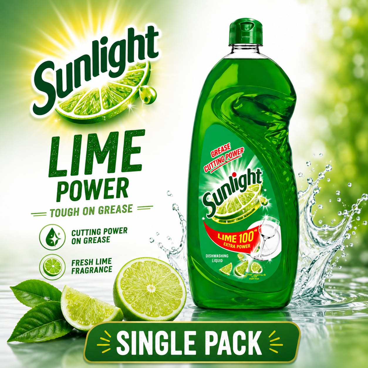 Sunlight Dishwashing Liquid Lime 900ml