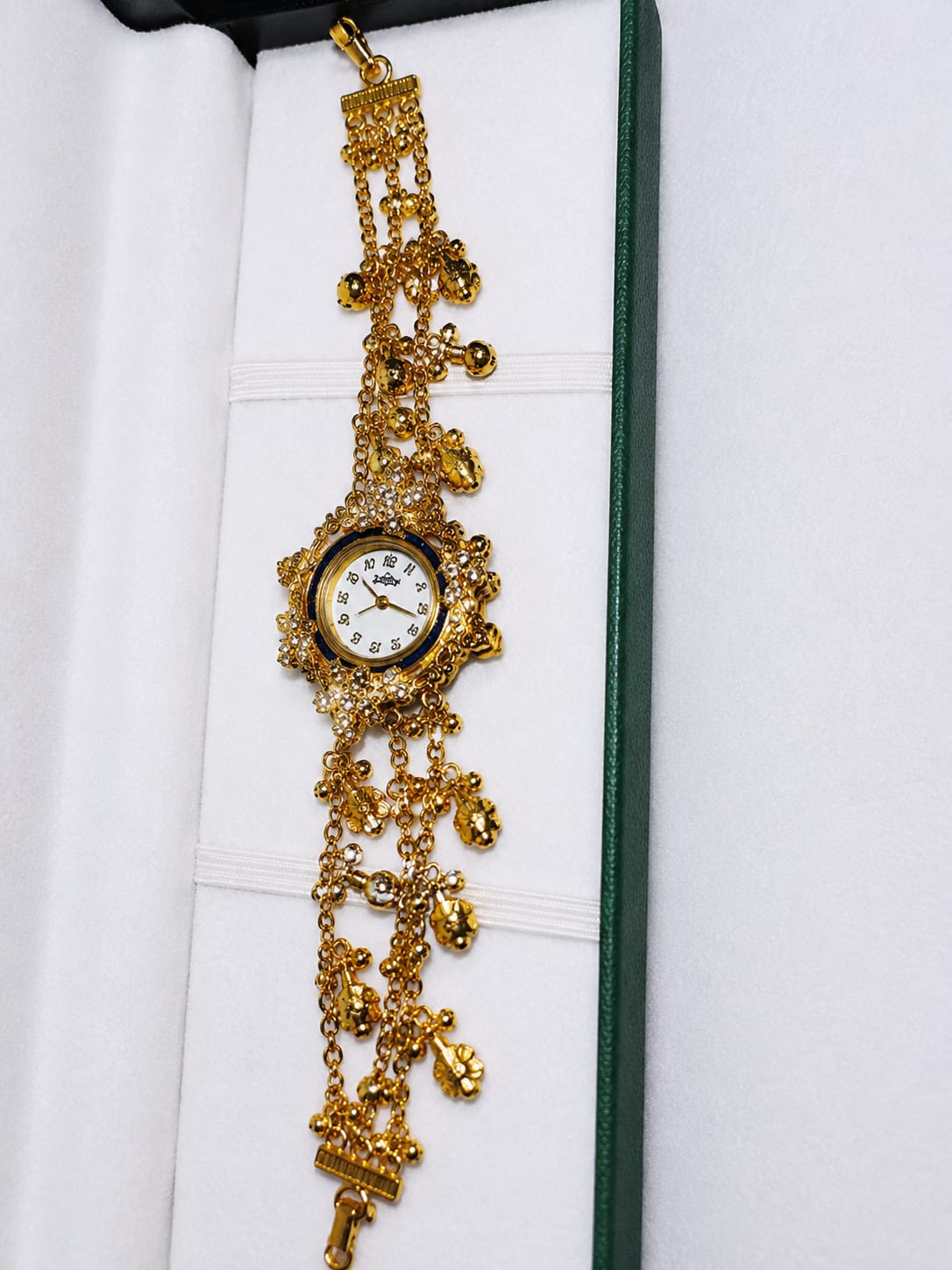 SG Available Limited Piece- Royal Blue Heritage Charm Watch Bracelet – Gold Luxe Edition