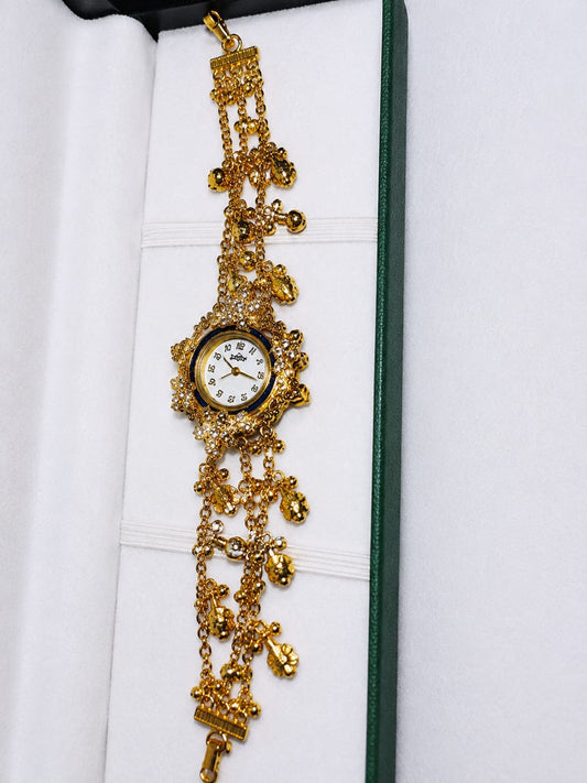 SG Available Limited Piece- Royal Blue Heritage Charm Watch Bracelet – Gold Luxe Edition