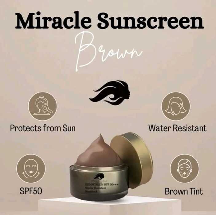 Miracle Shine Sunscreen Matte  (Brown & Beige)  SPF 50+++ (15gms)