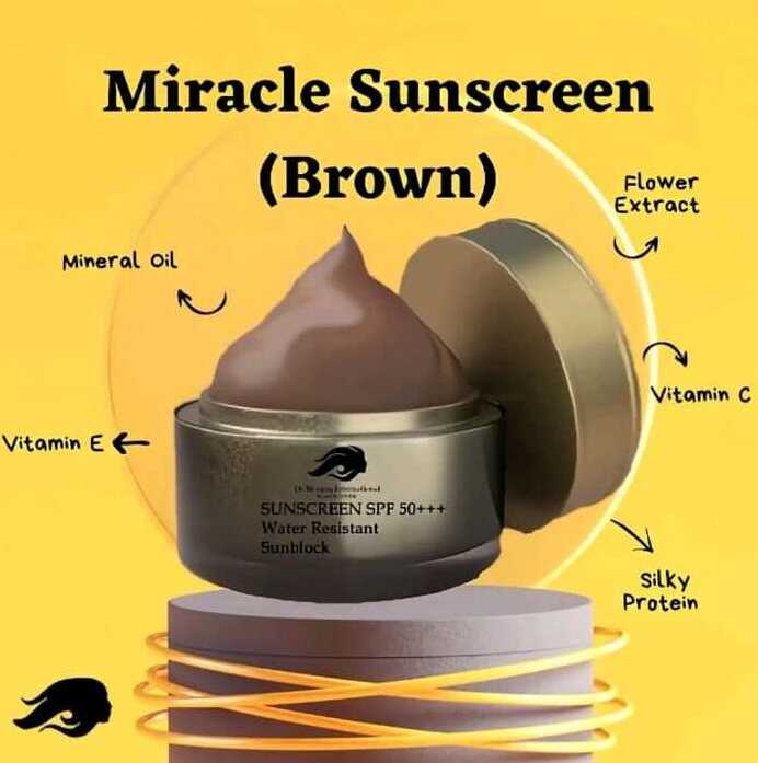 Miracle Shine Sunscreen Matte  (Brown & Beige)  SPF 50+++ (15gms)