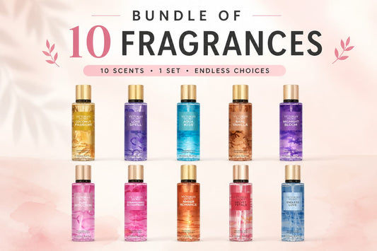 Victoria's Secret Body Mist - 250 ml (Bundle of 10 Fragrances) - Perfect for Gifting !
