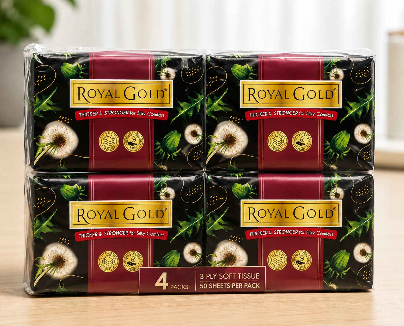 Royal Gold Royal Gold 3 Ply Soft Tissue 4 Packs