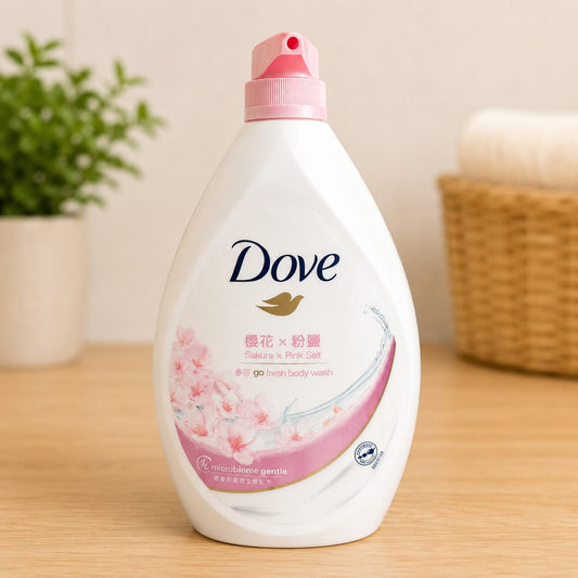 Dove Sakura x Pink Salt  Go Fresh Body Wash 1L – Single & Double Pack
