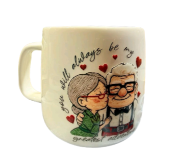 Carl & Ellie Printed Ceramic Cup