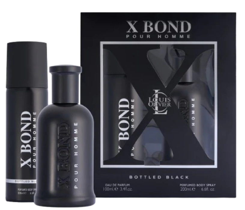 X BOND BLACK GIFT SET 100ml + 200ml Body Spray - Hotseller !