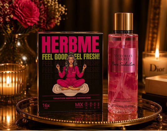 Victoria’s Secret Pure Seduction Mist 250ml + HERBME Feminine Care  Bundle Set